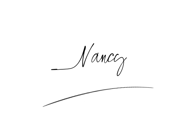 The best stylish Nancy name signature simple easy in English