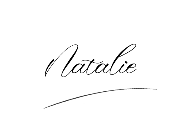 The best stylish Natalie name signature simple easy in English