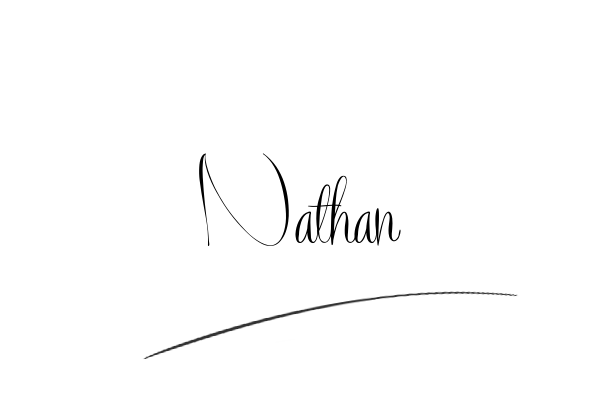 The best stylish Nathan name signature simple easy in English