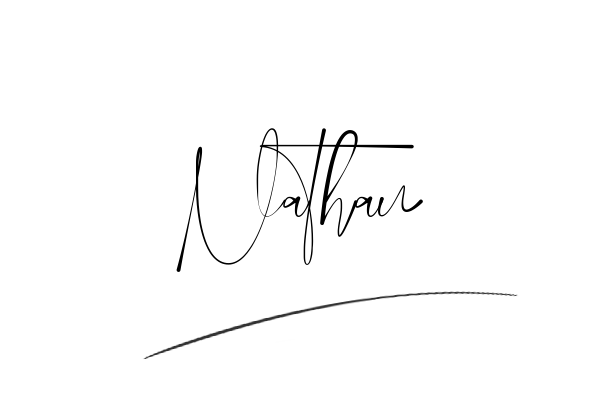 The best stylish Nathan name signature simple easy in English