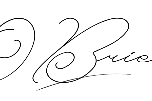 The best stylish OBrien name signature simple easy in English