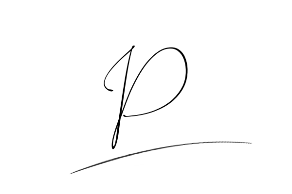 The best stylish P name signature simple easy in English