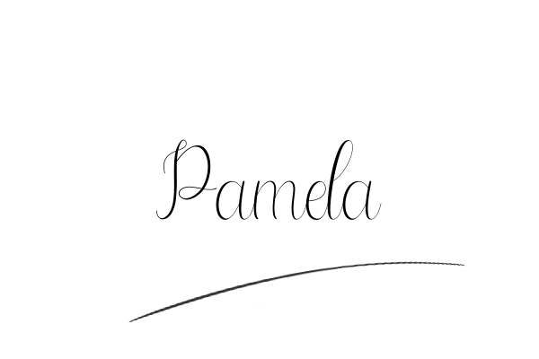 The best stylish Pamela name signature simple easy in English