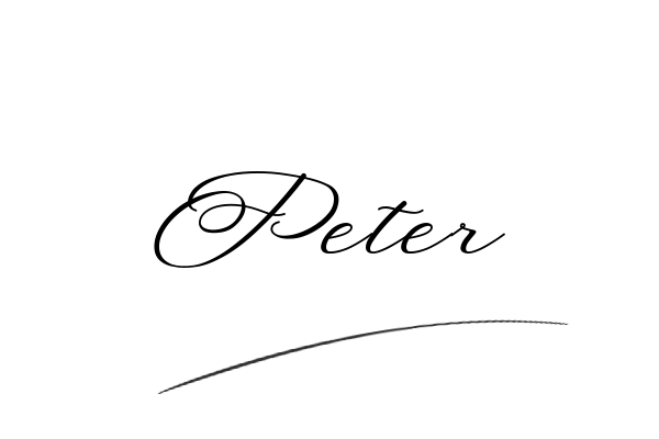 The best stylish Peter name signature simple easy in English