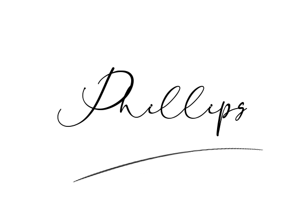 The best stylish Phillips name signature simple easy in English