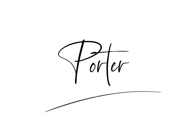 The best stylish Porter name signature simple easy in English