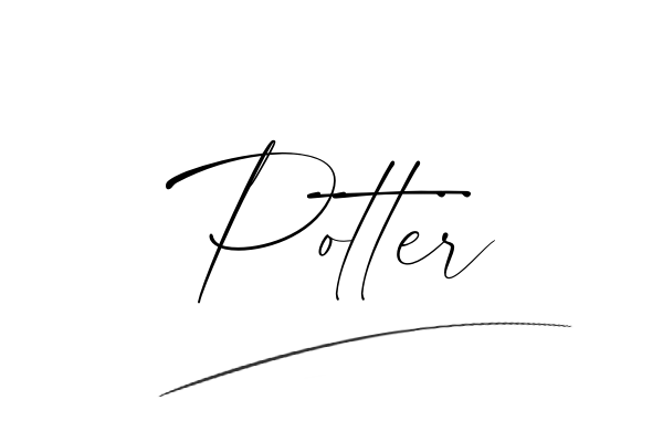 The best stylish Potter name signature simple easy in English