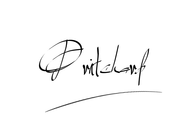 The best stylish Pritchard name signature simple easy in English