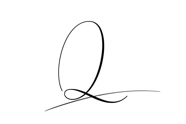 The best stylish Q name signature simple easy in English