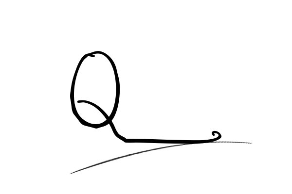 The best stylish Q name signature simple easy in English