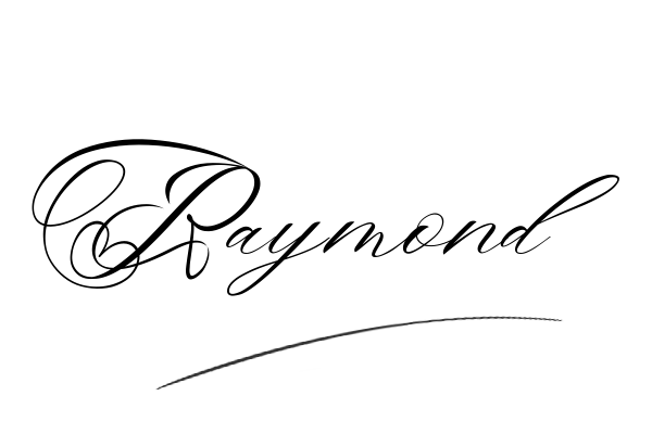 The best stylish Raymond name signature simple easy in English