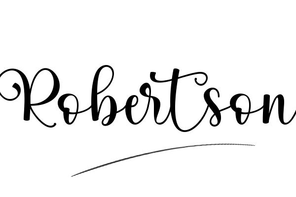 The best stylish Robertson name signature simple easy in English