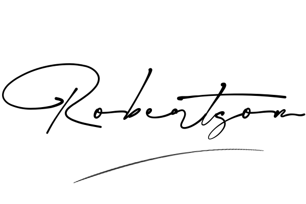 The best stylish Robertson name signature simple easy in English