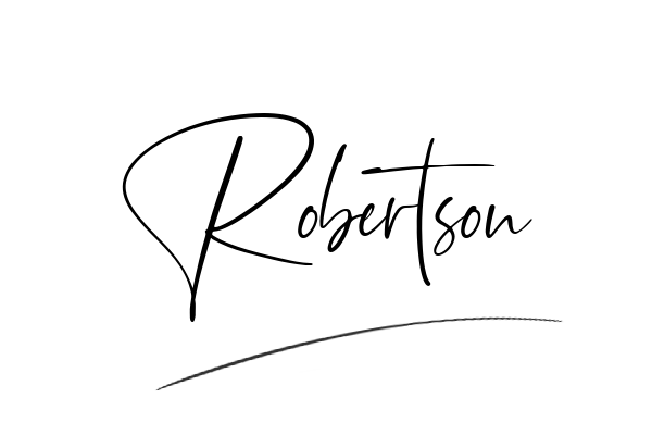 The best stylish Robertson name signature simple easy in English