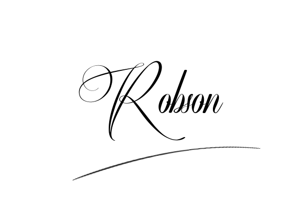 The best stylish Robson name signature simple easy in English