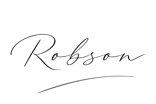 The best stylish Robson name signature simple easy in English