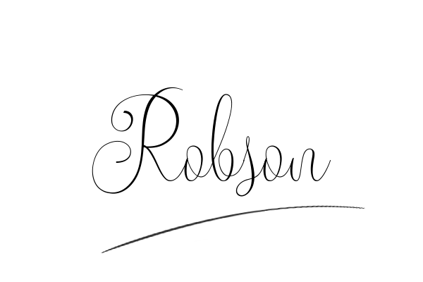The best stylish Robson name signature simple easy in English