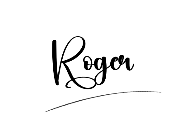 The best stylish Roger name signature simple easy in English