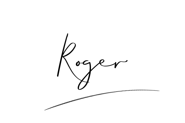 The best stylish Roger name signature simple easy in English