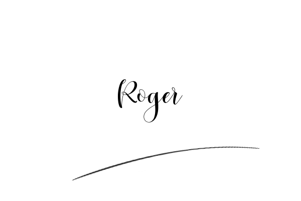 The best stylish Roger name signature simple easy in English