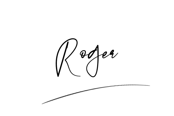 The best stylish Roger name signature simple easy in English