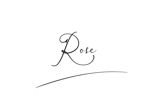 The best stylish Rose name signature simple easy in English