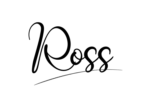 The best stylish Ross name signature simple easy in English