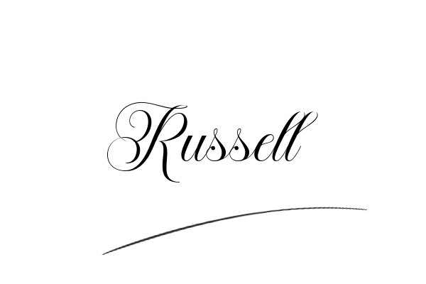 The best stylish Russell name signature simple easy in English
