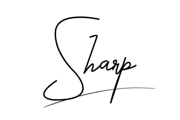 The best stylish Sharp name signature simple easy in English