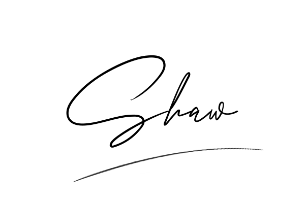 The best stylish Shaw name signature simple easy in English