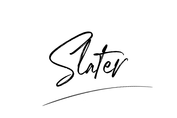 The best stylish Slater name signature simple easy in English