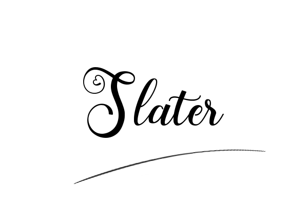 The best stylish Slater name signature simple easy in English