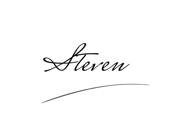 The best stylish Steven name signature simple easy in English