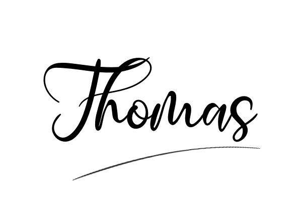 The best stylish Thomas name signature simple easy in English