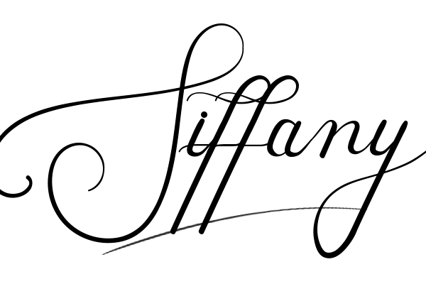 The best stylish Tiffany name signature simple easy in English