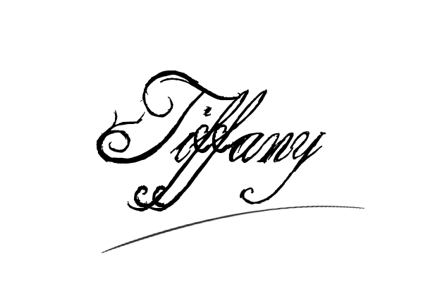 The best stylish Tiffany name signature simple easy in English