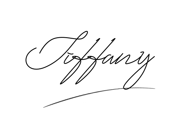 The best stylish Tiffany name signature simple easy in English