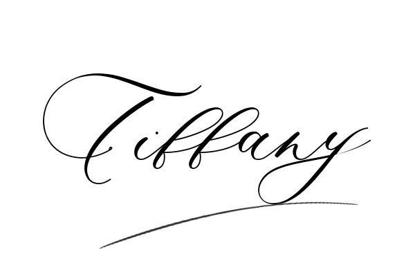 The best stylish Tiffany name signature simple easy in English