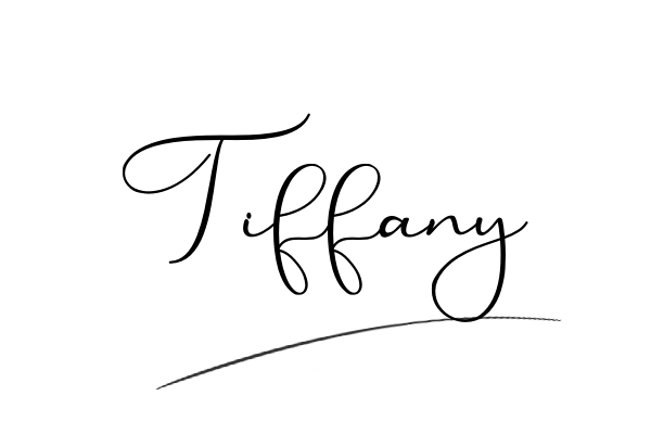The best stylish Tiffany name signature simple easy in English