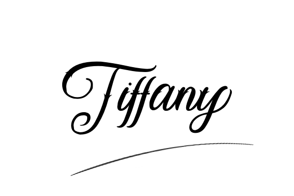 The best stylish Tiffany name signature simple easy in English