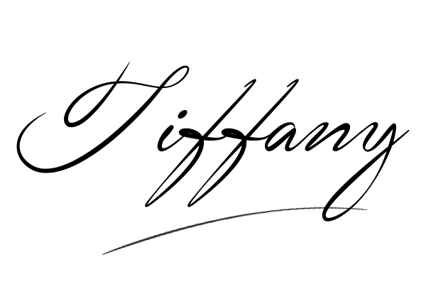 The best stylish Tiffany name signature simple easy in English