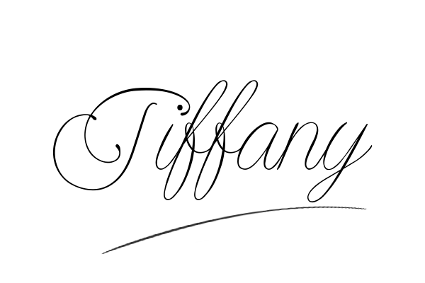 The best stylish Tiffany name signature simple easy in English