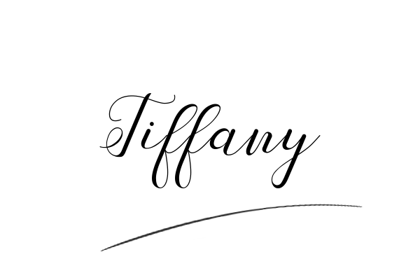 The best stylish Tiffany name signature simple easy in English
