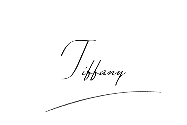 The best stylish Tiffany name signature simple easy in English