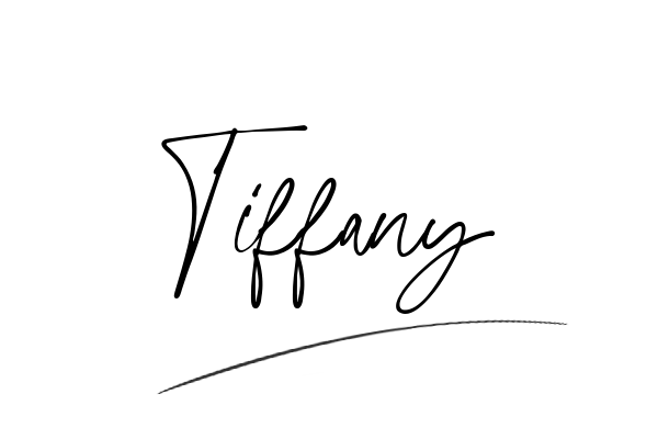 The best stylish Tiffany name signature simple easy in English
