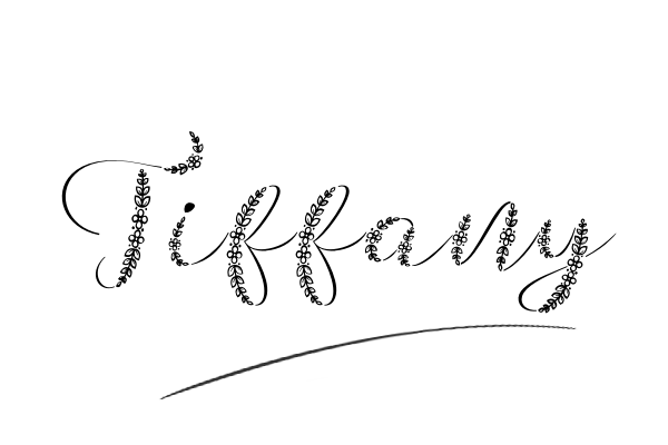 The best stylish Tiffany name signature simple easy in English