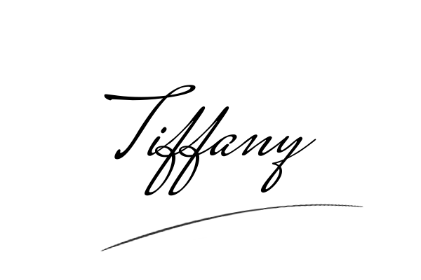 The best stylish Tiffany name signature simple easy in English