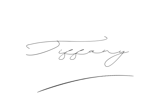 The best stylish Tiffany name signature simple easy in English