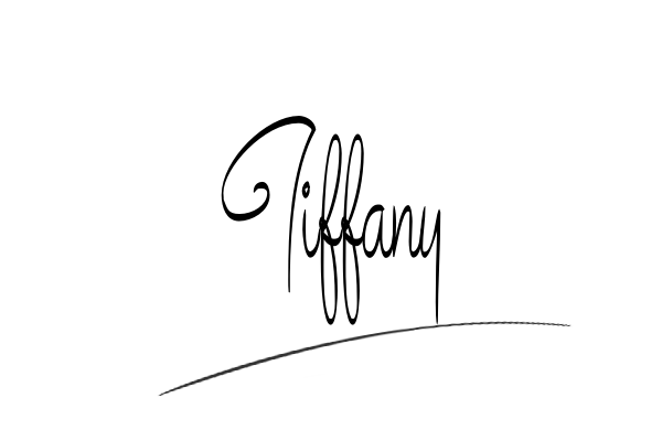 The best stylish Tiffany name signature simple easy in English