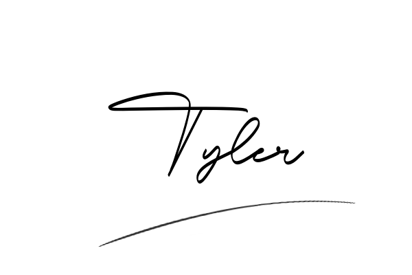 The best stylish Tyler name signature simple easy in English